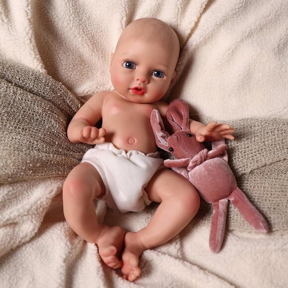 12 Inch Silicone Full Realistic-Newborn Real Life Silicone Sweet Smile Baby Doll - Picture 9 of 9